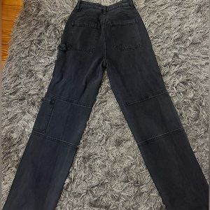 pacsun black cargos, size 26, high rise